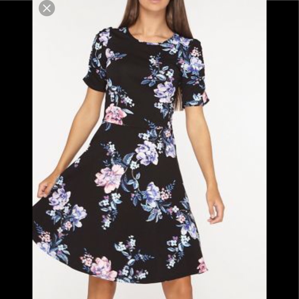 Floral fit and flare dress